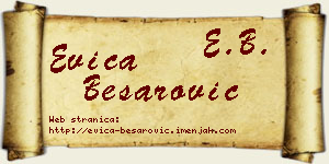 Evica Besarović vizit kartica